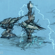 Illustration for article titled In This Rough, Robot-Infested Land, Life Is Much Cheaper Than Dirt